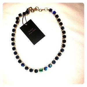 NWT J. Crew Blue Swarovski Crystal Necklace